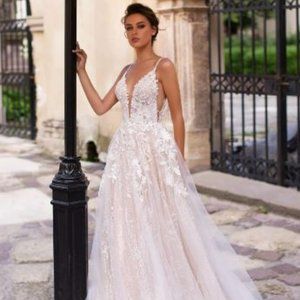 LIBRECA, Pollardi Wedding Dress Size 14 (Size 10 in women's wear), Ivory